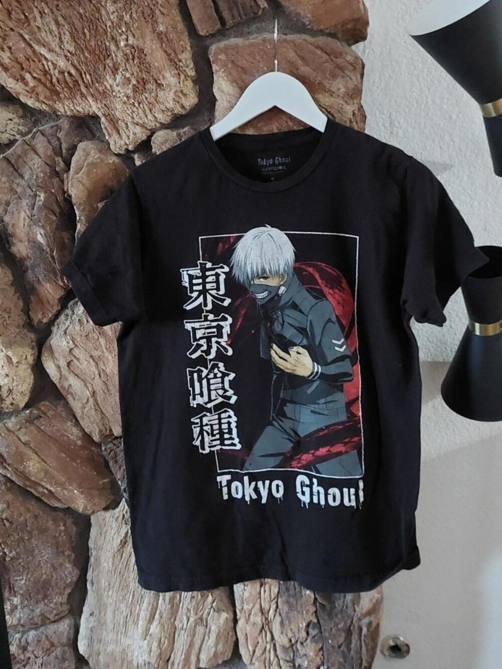 Tokyo Ghoul Ken Kaneki Shirt Size M Black Anime Manga Graphic Tee Funimation - S